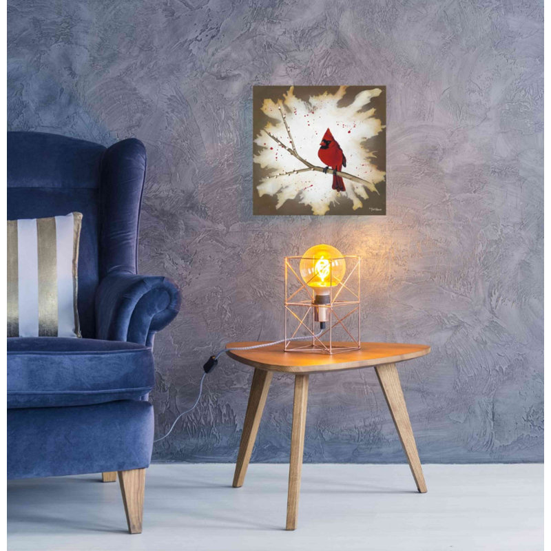 'Weathered Friends - Cardinal' by Britt Hallowell, Canvas Wall Art, 18" H x 18" W x 0.5" D