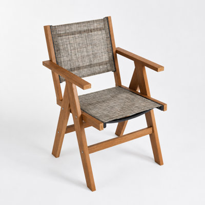 2 chaises de salle à manger d'extérieur résistantes aux intempéries, sièges confortables et durables