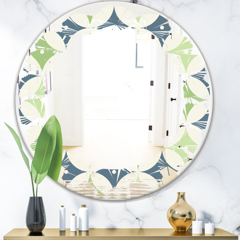 Miroir mural feuilles sans cadre Feometric, H 31,5 po x l po