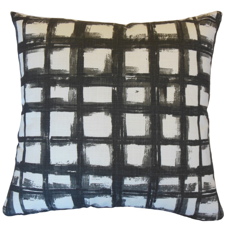 Coussin en coton Ocelotl, Hauteur (20 po) x largeur (20 po), Encre