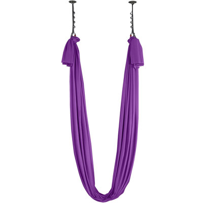 Tissu aérien et hamac de yoga, 10 mètres, kit hamac de yoga aérien avec tissu en nylon 100 g/m², accessoires de fixation complets et guide d'installation facile, vol plané antigravité pour tous les niveaux de conditionnement physique et musculation, vert