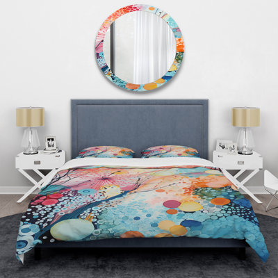 Ensemble de housse de couette Colorful Ink Microscopic Fantasia 2 - Abstract Shapes