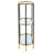 48.5X16.5X50" 3-Tier Metal Console Table, Black Gold Mirrored Shelf