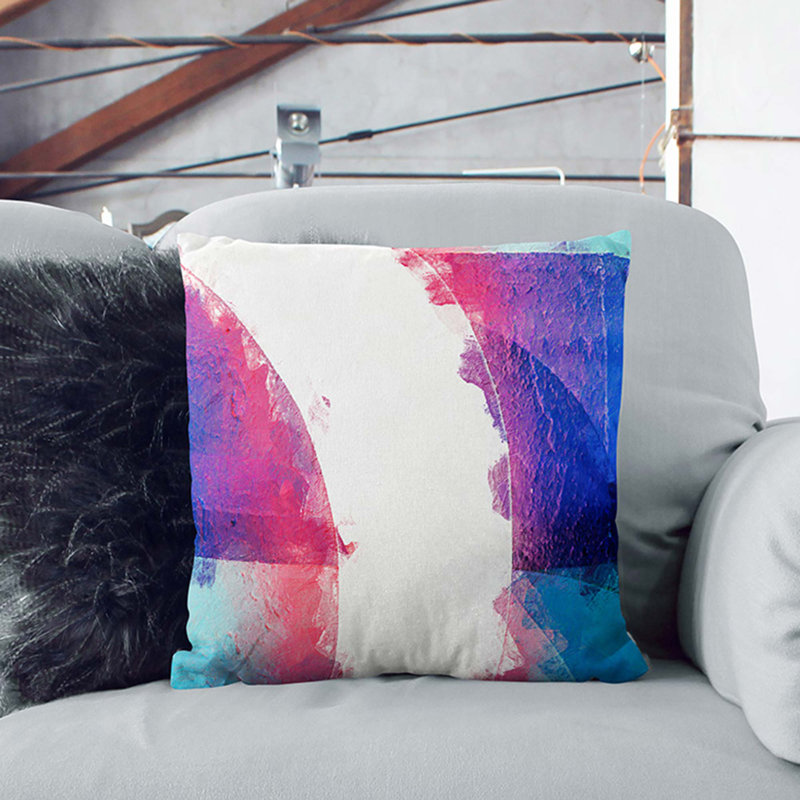 Abstract Square Throw Cushion, 40cm H x 40cm W x 15cm D