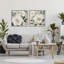 Ensemble de 2 giclées encadrées Serene White Blossoms & Foliage, design par Nan-1882347083-1882346935