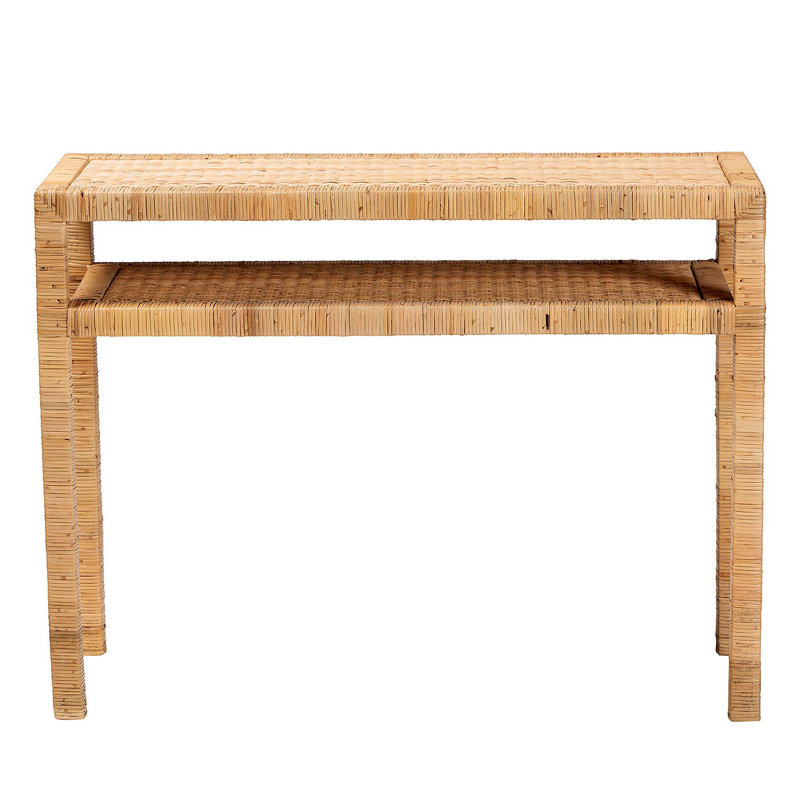 Console en rotin et bois d'acacia