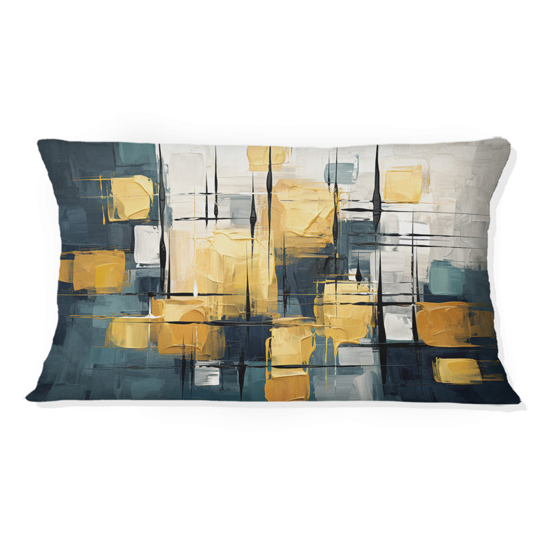 Coussin décoratif carré expression carrée abstraite III