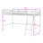 Metal Twin Loft Bed With Guardrails And Ladder
