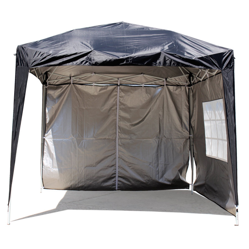 Iserman 2m x 2m Metal Pop-Up Gazebo, Black