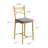 26" Bar Stools Set of 4, Counter Height Bar Stools with PU Upholstered Seat, Metal Frame Kitchen Bar Chairs with X-Design Back and Footrest for Kitchen Island, Counter Bar, Dining Room-1869847358