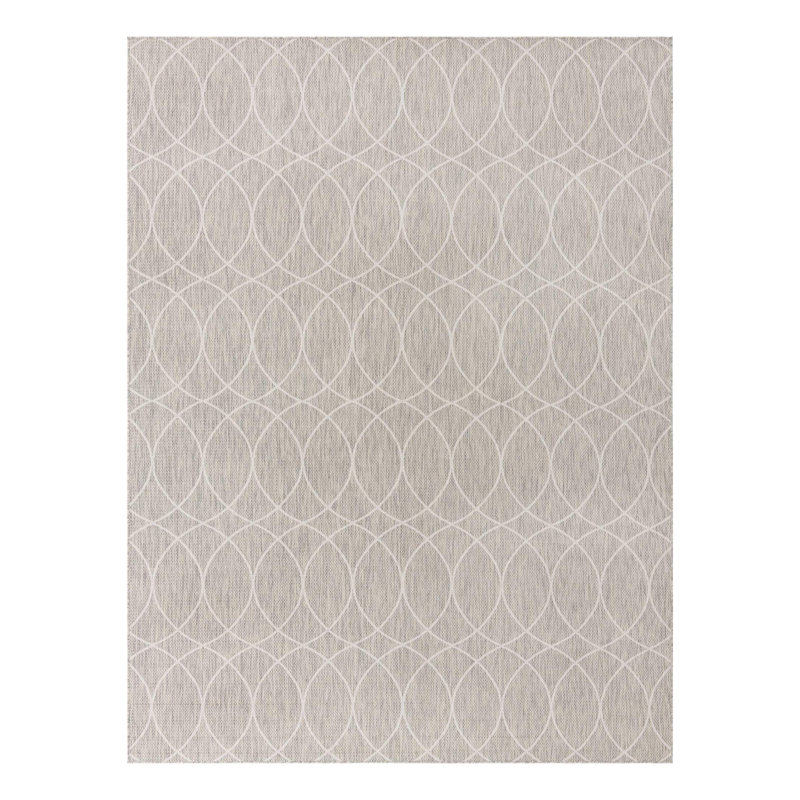 Tapis treillis gris clair intérieur / extérieur gris clair, Rectangle 9 pi x 12 pi