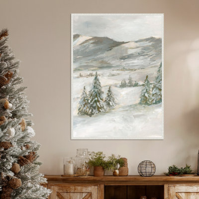 «Snowy Slopes I» par Ethan Harper, reproduction d'art sur toile encadrée