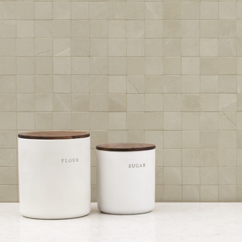 Carreau de mosaïque de plancher et de mur en porcelaine mate 12 po x 12 po Sonoma Sand