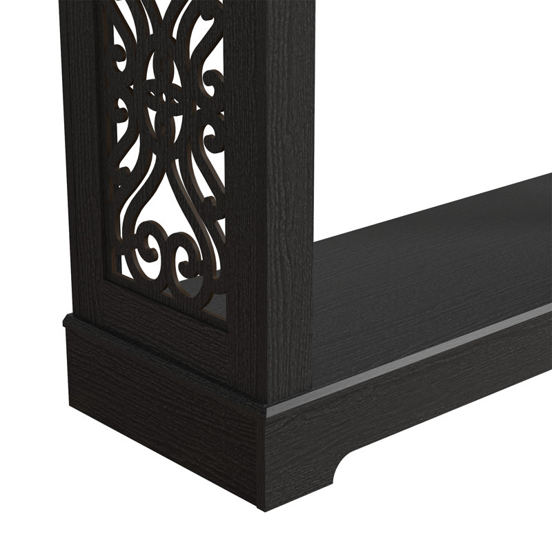 Korbin 42'' Console Table, Black Oak/Knotty Oak