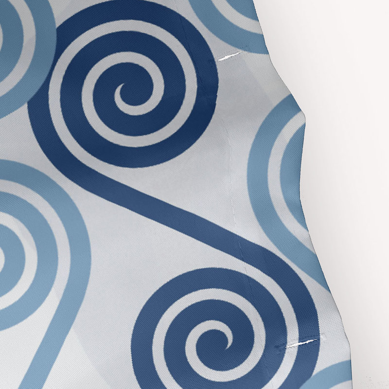 Sequence Geometric Shower Curtain, Blue
