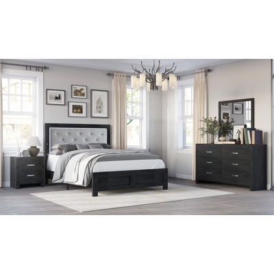 Ensemble de chambre à coucher à panneau à DEL Josiyah 5-2_Marijo