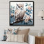 Hibou Blooms Perch I - art mural hibou