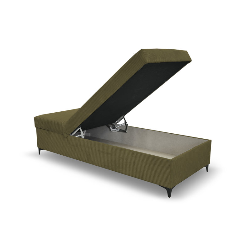 Obla Upholstered Chaise Lounge, Light Green
