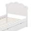 Lit plateforme en bois avec tête de lit en forme de fleur-971140864-971140865