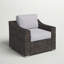 Chaise de patio avec coussin entièrement assemblée