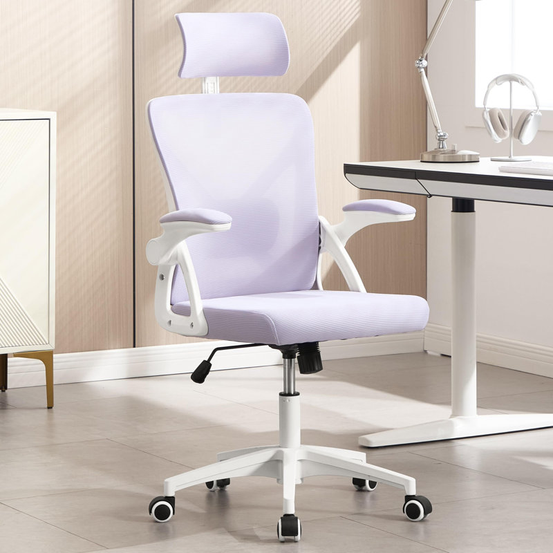 Ergonomic Office Chair,Ergonomic Desk Chair With Adjustable Lumbar Support,400 Lbs Mesh Computer Chair High Back With Adjustable Headrest For Office(Lavender)