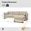 Canapé modulaire réversible Mid-Century en cuir véritable L 101 po Amando-1824188629