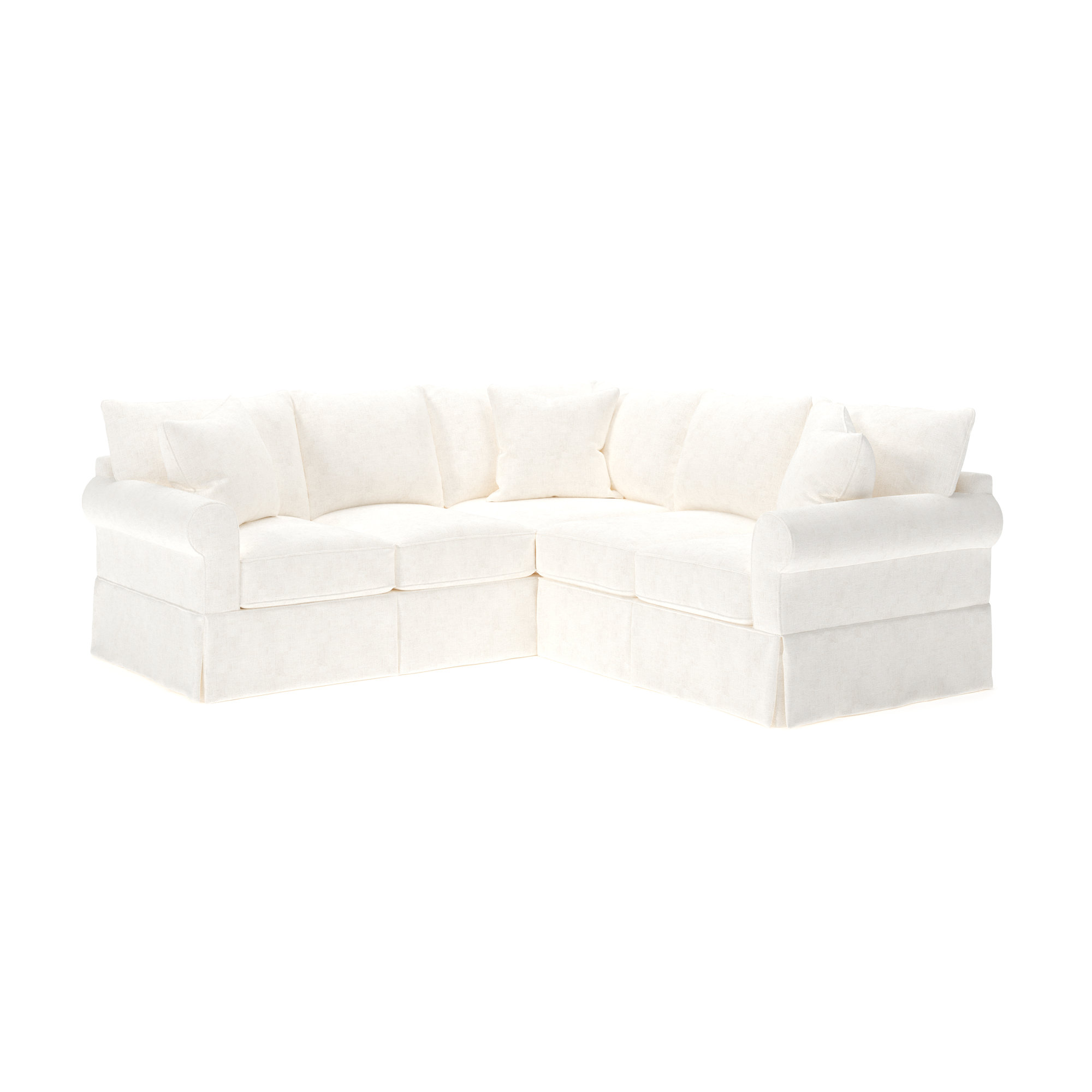Amari Upholstered L-Sectional, Left Hand Facing, Bevin Natural Linen Blend