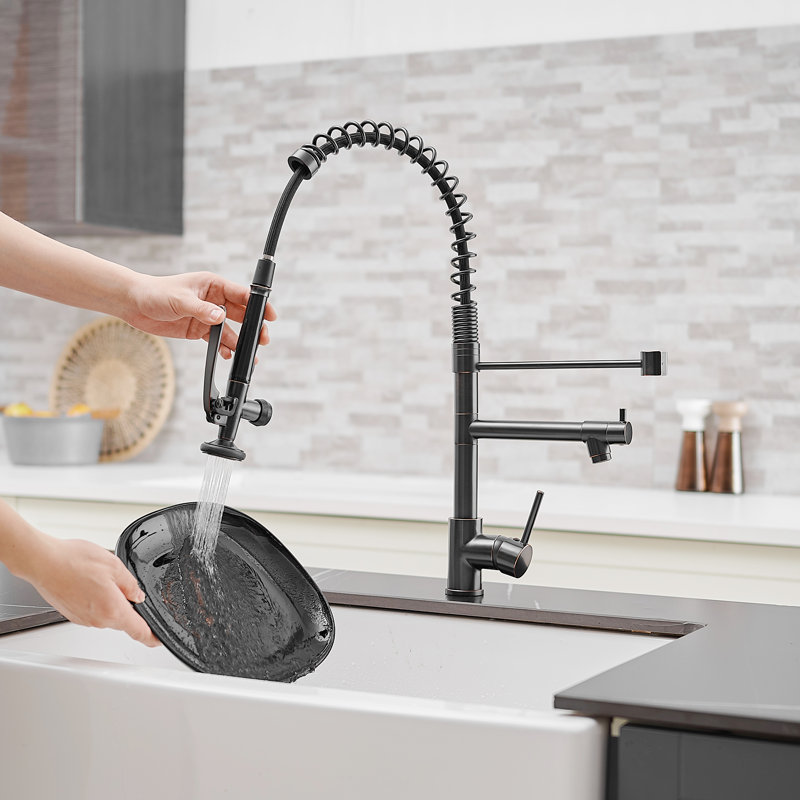 GAWEZA Pull Down Kitchen Faucet, Black Bronze