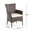 Ensemble de 2 chaises de salle à manger d'extérieur en osier PE multibrown - style clémentine pour le jardin