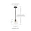 Luminaire suspendu cylindrique à 1 lumière Babson-25987290