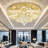 W32 Modern Crystal Chandelier Crystal Flush Mount LED Ceiling Light Fixture for Living Room Foyer Dining Room Hallway Dimmable 2700k 4500k 6000k-1577131365