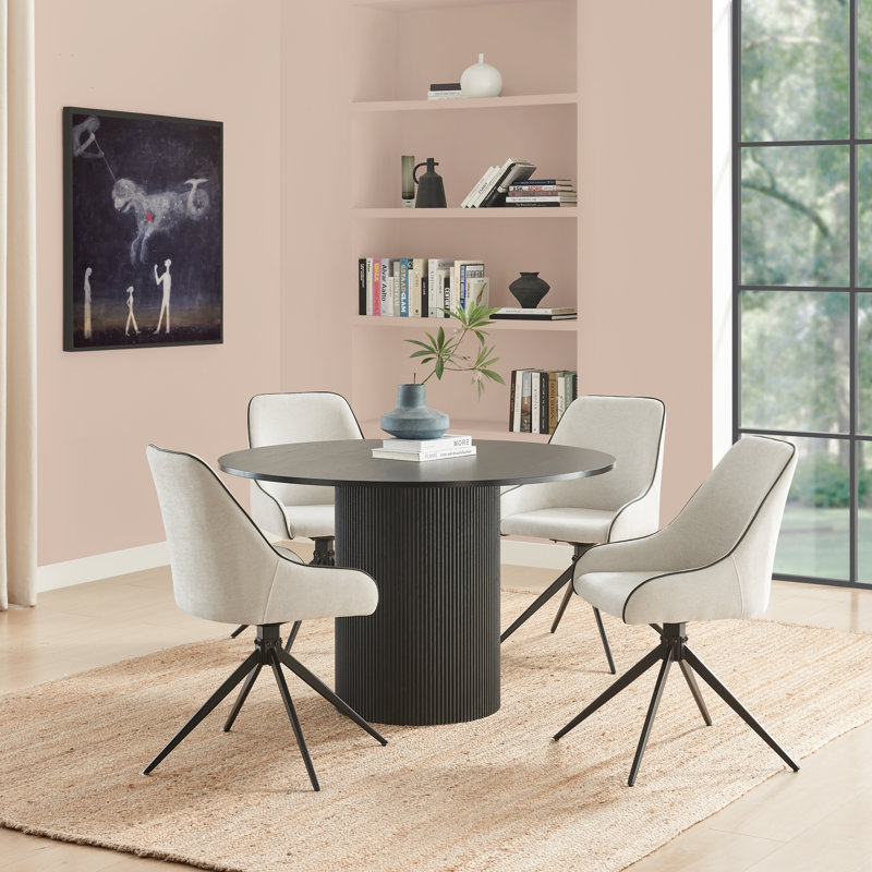 Tamorion 4 - Person Solid Wood Dining Set, Cream