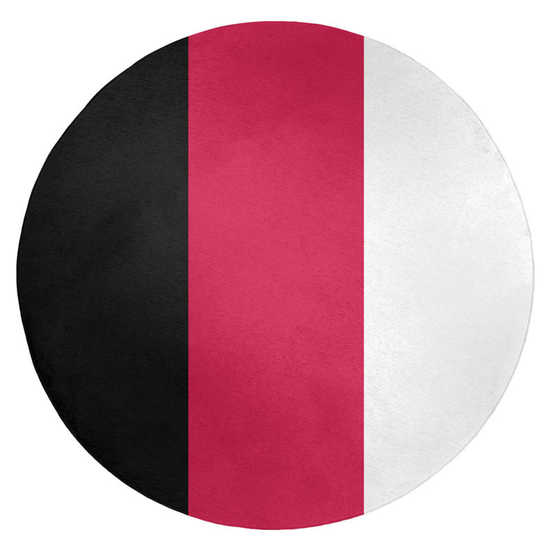 Chenille Striped Indoor Rug, Round 5'