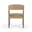 Chaise de salle à manger moderne taupe et noyer Sadiye