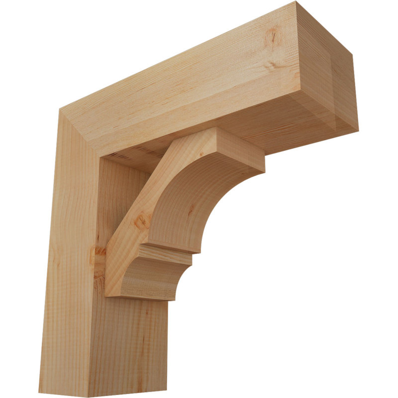 Balboa Block Offset Brace Bracket, 22 x 22, 7 1/2"W Douglas Fir (Smooth)