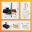 VonHaus Powder Coated Steel Free Standing Wood Pellets Pizza Oven