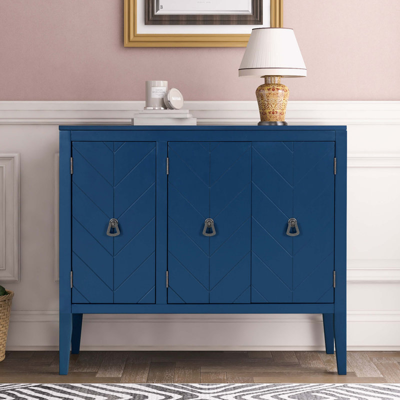 Sideboard Cabinet for Living Room, Navy Blue