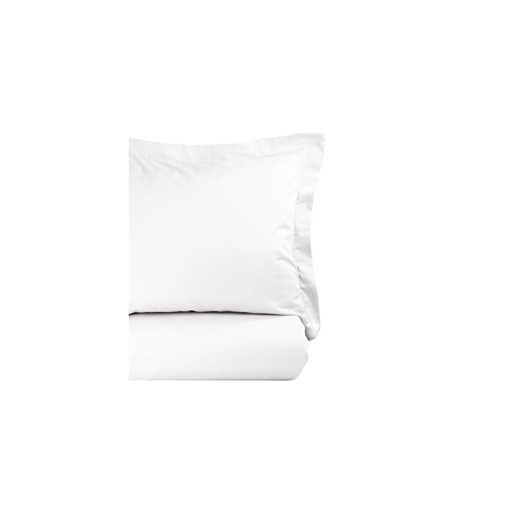 Austri Sateen Duvet Cover Set, White, Queen Duvet Cover + 2 Standard Shams