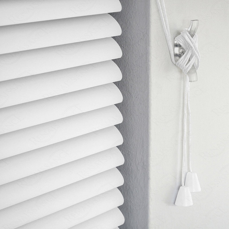 PVC Plain Indoor Venetian Blind, 150 cm L x 120 cm W, White