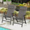 Ensemble de 2 chaises de patio pliantes, siège rembourré en tissu Textilene