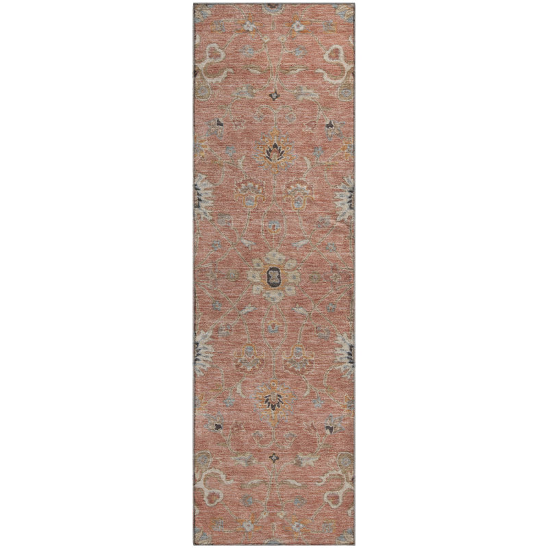 Premium Machine Washable Ducote AMF1137 Global Rug, Runner 2'3" x 7'6"