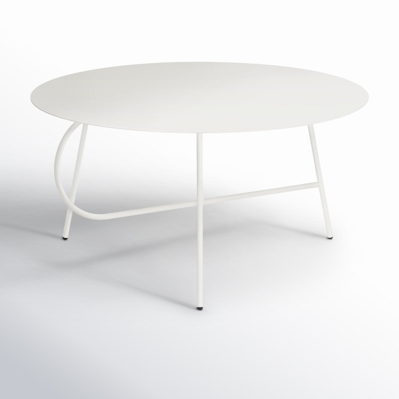 Abberton Round Outdoor Coffee Table , 28'' in. W 28'' in. D, Pure White