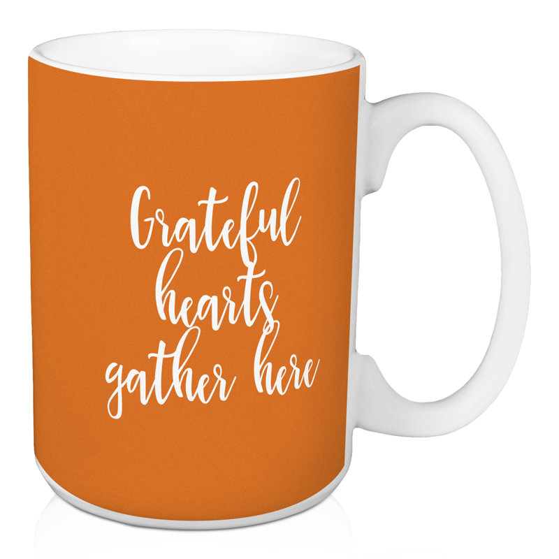 Grande tasse à café avec hearts Obryan, Orange