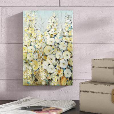 «Cluster of HoIIyhock I», peinture sur toile