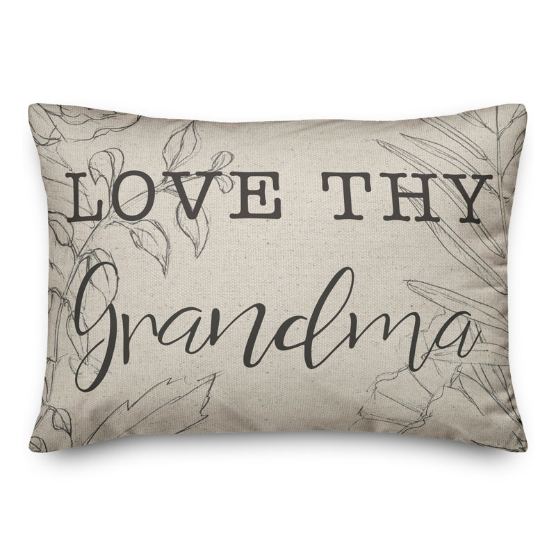  Housse de coussin rectangulaire et insert Love Thy Grandma