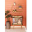 Kyng 31.5" H Antique Brass Glass-Paned Accent Cabinet