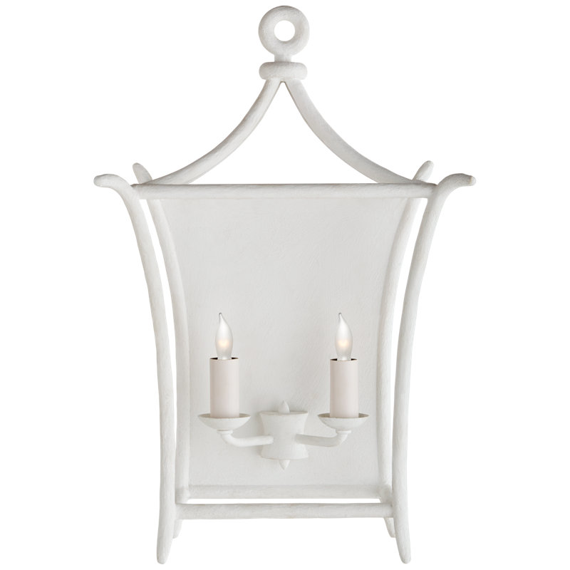 Aria 2 - Light Candle Wall Light, Plaster White