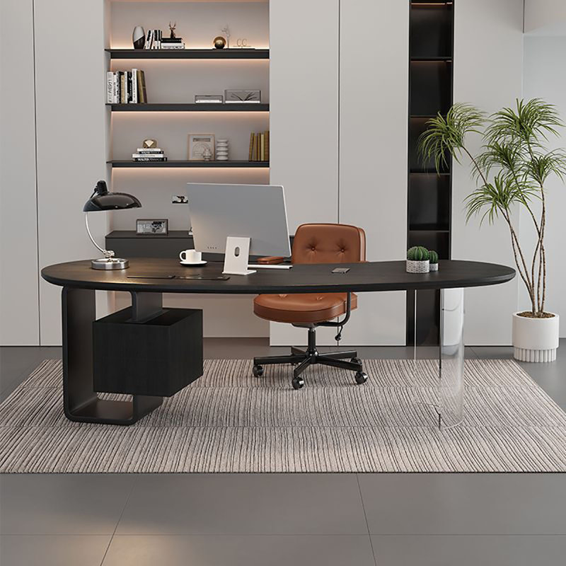 Bureau de direction moderne en forme de noix de cajou, H 29,5 po x l 55,1 po x P 30,3 po