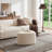 Anton 25.8" W Upholstered Asymmetrical Triangular Pebble Shaped Triangular Storage Ottoman-1816831075