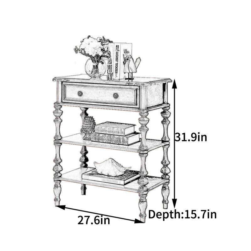 Sison, Brun, H 31,9 po x l 27,6 po x P 15,7 po